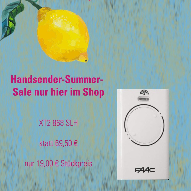 Handsender XT2 868 SLH LR zum Sonderpreis! - MAXIMAL 5 STÜCK JE KUNDE